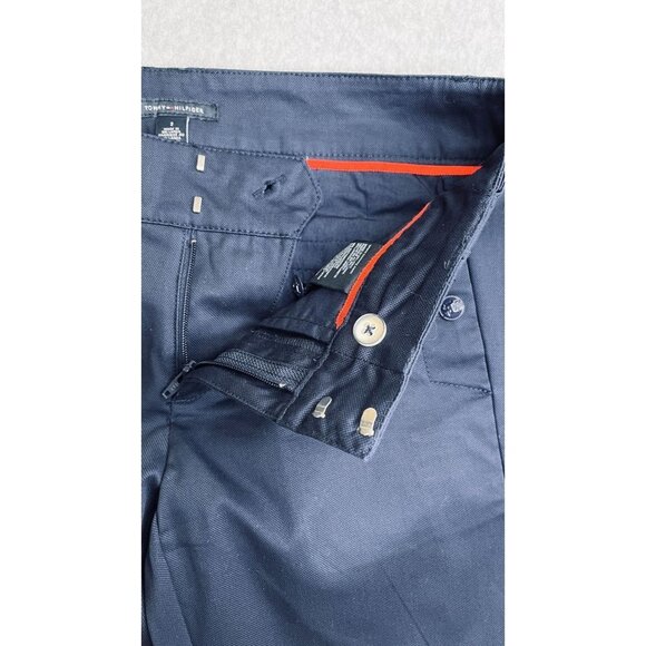 Tommy Hilfiger Pants Straight Leg Sailor Style Size 2 Navy Blue Button Detail - Picture 11 of 14